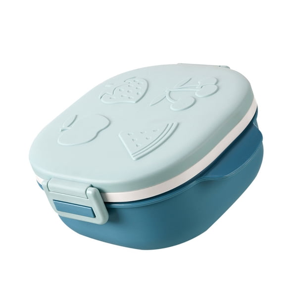Inteprter Fiambrera de acero inoxidable de 400ml, contenedor de alimentos con aislamiento térmico, contenedores de transporte, cajas de Mostrada Azul