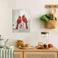 thumbnail image 3 of WFSposter Red Cardinal Canvas Wall Art Cardinal Bird Standing on a Branch Picture Prints Winter Animal Painting Christmas Wall Decor Artwork Framed Grey,12x18", 3 of 5