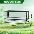 thumbnail image 3 of Huisuilinss Reptile Glass Terrarium,Reptile Tank With Top & Side Screen Ventilation,Habitat Cage Enclosure With Double Hinge Door & Anti Escape For Lizard Tortoise Snake Frog Small Animals, 3 of 7