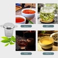 thumbnail image 6 of Pratical Teapot Stainless Steel Lid Mesh Coffee Tea Strainer Infuser Filters Leaf Spice Filter 7, 6 of 8