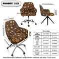 thumbnail image 7 of Whosucclay Brown Dog Paw Print Curved Back Chair Covers with Arms Anti-Slip Curved Back Bar Stool Slipcovers with Arms Elastic Dining Chair Covers for Bedroom, Dining Room, Hotel, 7 of 7