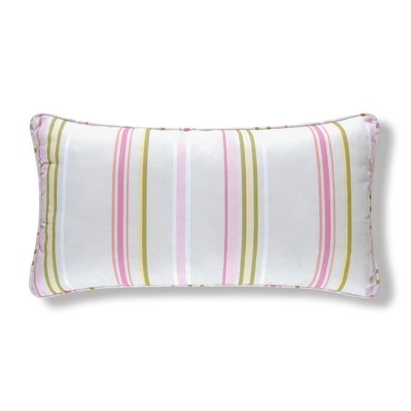 Liliann Lumbar Pieced Pillow, 12" x 24"