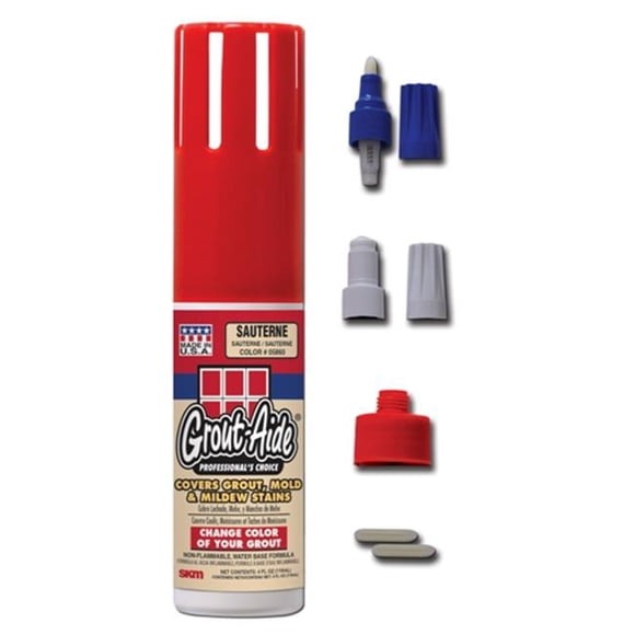 Grout-Aide 05860 4 oz Squeeze Action Applicator Bottle, Sauterne - Pack of 6