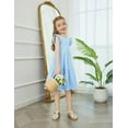 thumbnail image 5 of Arshiner Toddler Dress Girls Backless Tiered Summer Dresses Cute Swing Beach Sundress with Pockets, 5 of 7
