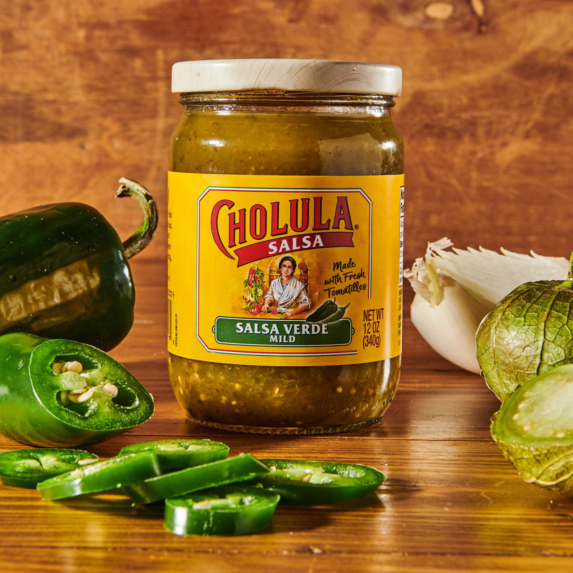 (6 pack) Cholula Salsa Verde - Mild Salsa, 12.0 oz Jar