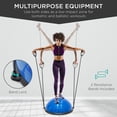 thumbnail image 2 of Best Choice Products Half Ball Balance Trainer Yoga Exercise Fitness Platform w/ 2 Resistance Bands, Pump - Blue, 2 of 7
