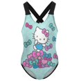 thumbnail image 6 of Hello Kitty Girls One Piece Swimsuits Hawaiian Summer Swimwear Beach Bathing Suit Outfits, 6 of 7