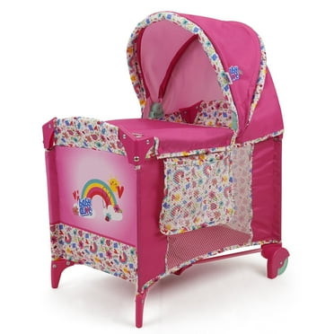 Baby Alive: Deluxe Doll Play Yard - Pink & Rainbow - Fits Dolls up to 18", Folds For Travel & Storage, Pretend Play For Kids Ages 3 