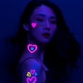 thumbnail image 2 of Jinsinto 4pcs Heart Temporary Tattoo Sticker Ecology Fake Tattoo, 2 of 3