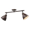 thumbnail image 1 of Golden Lighting  Duncan Rubbed Bronze and Steel Double-Bulb Light, 1 of 4