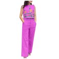 thumbnail image 2 of Turilly Women's Plus Size Clothes Clearance Women's Round Neck Sleeveless Shorts Top Widened Leg Pants Long Pants Se, 2 of 6