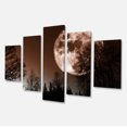 thumbnail image 2 of Design Art - Lever de Lune Rouge sur des Arbres Sombres, 2 of 3