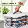 thumbnail image 4 of 4-Tier Medicine Organizer Storage Box, Portable Latch Bin with Lid and Leather Handle, Cabinet Closet Organization for Home Office, Pill Bottle, First Aid, Sewing, Art, Craft, 4 of 7