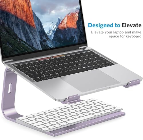 Laptop Stand for Desk, Detachable Laptop Riser, Aluminum Laptop Holder, Compatible with MacBook Air/Pro, Dell, HP, and All Laptops (11-16 inch), Grey