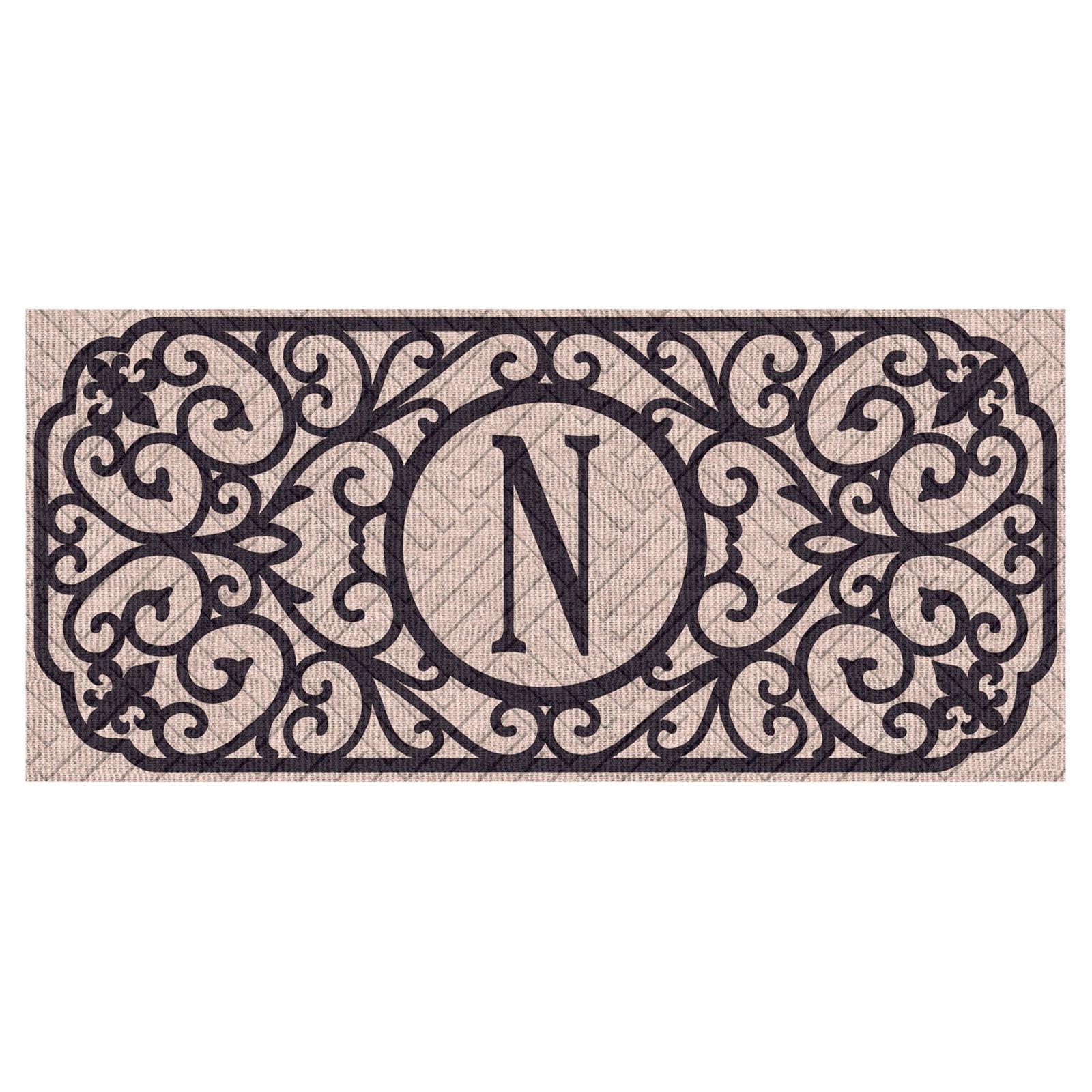 evergreen flag sassafras filigree monogram embossed switch mat insert