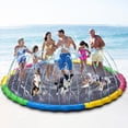 thumbnail image 1 of 13 ft Giant Inflatable Splash Pad Extra Large 156" 2025 Update Non Slip Pad for Adults Large Dogs Pets Giant Thicken Sprinkler Pool Summer Outdoor Fun Backyard Fountain, 1 of 7