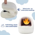 thumbnail image 5 of BERANMEY Cute Animal Slippers for Women Perfect Soft Plush Comfy Warm Slip-On Womens Slippers Indoor Fluffy House Slippers for Women and Men Non-slip Fuzzy Flat Slides, 5 of 8