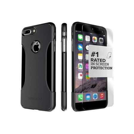 SaharaCase - Classic Case with Glass Screen Protector for Apple® iPhone® 7 Plus and Apple® iPhone® 8 Plus - Black