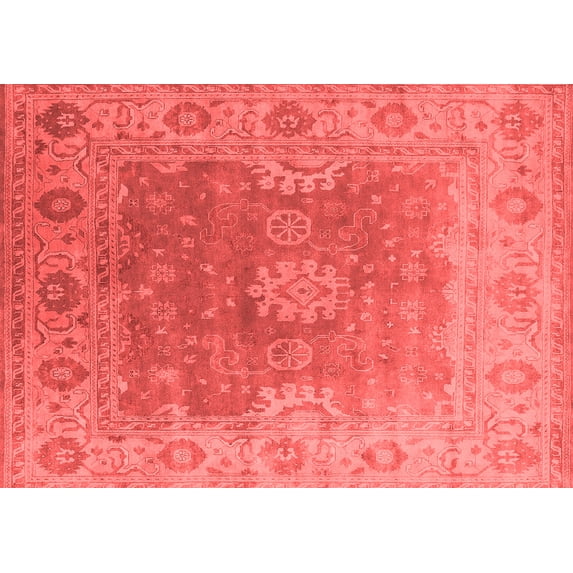 Ahgly Company Indoor Rectangle Oriental Red Industrial Area Rugs, 5' x 7'