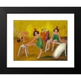 thumbnail image 2 of Robert Storm Petersen 14x12 Black Modern Framed Museum Art Print Titled - Interior from a Circus with Clowns, Trapezoidal Artists and a Strong Man, 2 of 5