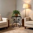 thumbnail image 6 of Wrought Iron Gazing Ball Plant Stand, Multipurpose Decorative Metal Plant Riser for Yard, Flower Bed, Patio, Porch & Indoor Display, 6 of 7