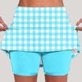 thumbnail image 2 of BVOFAR Tennis Skirts for Women with Shorts Plaid High Waisted Golf Skorts Sports Running Gym Training Skirt Sky Blue XXL, 2 of 6