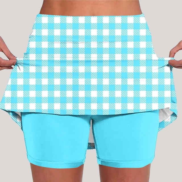 Nuoqisi Jupe-Short de Performance Active pour Femmes, Légère, Ajustée, Imprimée, pour Course, Tennis, Golf, Entraînement, Sports 2026