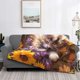 thumbnail image 2 of Balery Cute Cat Sunflower Manta de Franela con Dibujo, Lujo Ultra Suave y Cálido, Antipelusa y Resistente a las Arrugas para Cama, Sofá, Camping -80"x60", 2 of 6