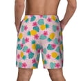 thumbnail image 4 of Uemuo Pineapple And Leaves Pattern Mens Swim Trunks Quick Dry Board Shorts with Mesh Lining, Stretch Beach Shorts Quick Dry No-Chafing Board Shorts-3X-Large, 4 of 9