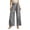 Gray, variant on Wide Leg Pants for Women, Wrap Front Palazzo Pants with Tie, Waist Loose Fits Business Work Trousers with Pockets XXL