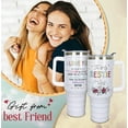 thumbnail image 2 of Best Friend Birthday Gifts Best Friend Gift for Women Bestie Birthday Christmas Gifts 40 oz Tumbler with Handle and Straw, Reusable Insulated Stainless Steel Best Friend Tumblers, 2 of 7