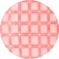 thumbnail image 1 of Ahgly Company Indoor Round Checkered Red Modern Area Rugs, 5' Round, 1 of 4