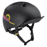 Nino Razor Matte Black Yellow Sunset Helmet w/ Visor - S/M