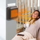 thumbnail image 5 of Mini calefactor de pared ZJT250120168 | Calefactor eléctrico de bajo consumo de 800 W con temporizador y protección contra sobrecalentamiento y control remoto | Calefactor compacto para baños y h, 5 of 5