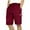 #004-Red, variant on Xyxonk Mens Cargo Shorts Relaxed Fit Solid Color Shorts Lightweight Summer Multi-Pocket Drawstring Below Knee Vintage Cargo Shorts Wine 2XL