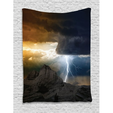 Lake House Decor Wall Hanging Tapestry Bright Lightning Rays From Dark Cloudting Down To The Mountain Storm Theme Bedroom Living Room Dorm Lake House Decor Wall Hanging Tapestry Bright Lightning Rays From Dark Cloudting Down To The Mountain Storm Theme Bedroom Living Room Dorm