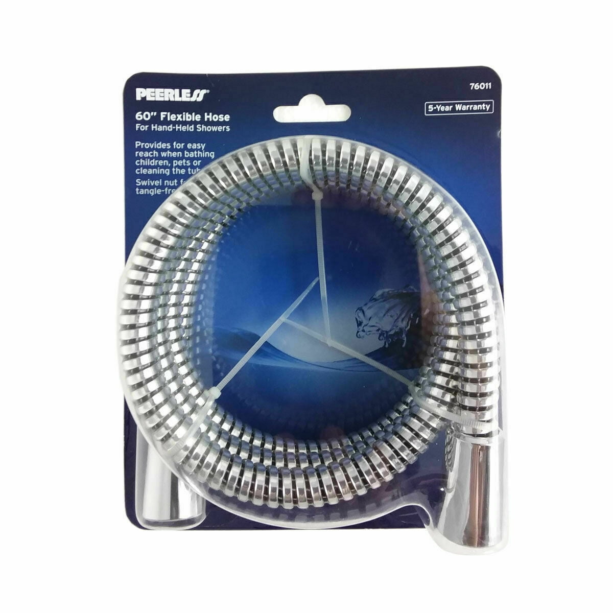 New Peerless 60" Chrome Hand Shower Flexible Hose