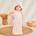 thumbnail image 3 of SNNROO Cozy Cub Pink Rabbit Bath Towel And Cap 2pcs/set, 3 of 3