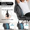 thumbnail image 5 of COOLHUT Big and Tall Office Chair 350LBS, Comfy Heavy Duty Executive Desk Chair with Adjustable Lumbar Support, Higth Back Computer Home Office Chair with Padded Flip -up Arms, Black, 5 of 10