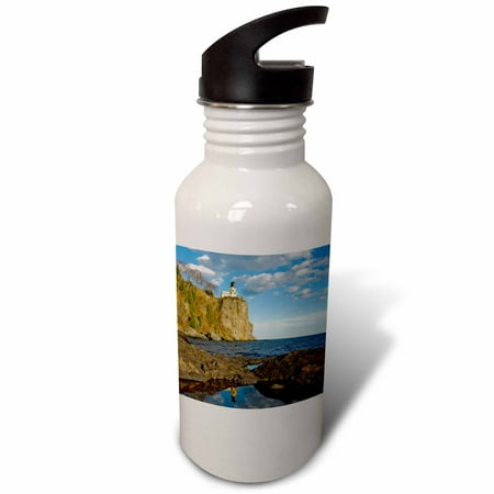 

USA Minnesota Split Rock Lighthouse Lake Superior - US24 DSV0010 - David Svilar 21 oz Sports Water Bottle wb-91378-1