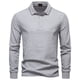 thumbnail image 1 of pstuiky camisas de manga larga para hombre, Blusa/camisa de manga larga con cuello vuelto y botones ajustados para hombre Tops de talla grande para hombre xl, 1 of 3