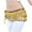 #081 Yellow, variant on Hip Scarf for Belly Dancing, Women's Belly Dance Scarf with 128 Gold Coins Skirts for Bellydance, Zumba or Yoga Class, Blue,Free Size