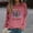 Pink, variant on asdoklhq Christmas Christmas Tops for Women Christmas Gradient Print Loose Casual Long Sleeve Round Neck Hoodless Straight Shoulder Sweatshirt Hoodless Sweatshirt Pink L