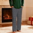 thumbnail image 4 of CYiJun Plaid Pajama Pants for Men Lightweight Elastic Waist Drawstring Soft Flannel Sleep Lounge Pants, 4 of 9