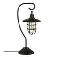 thumbnail image 3 of HomeRoots 524331 22 in. Metal Arched Table Lamp with Black Cage Shade, Black, 3 of 5