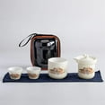 thumbnail image 3 of Tea Cup Set Chinese White Porcelain Kung Fu Travel Tea Set Ceramic Teapot Teacup Porcelain Teaset Teaware Sets Drinkware Tea Ceremony Teapots & Coffee Servers Travel Tea Set, 3 of 9