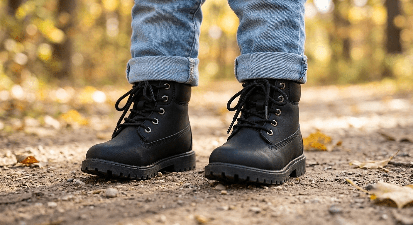 Josmo Unisex Outdoor Kids Lace Up Comfort Casual Boots: Perfect for Outdoor Adventures, Black, 13