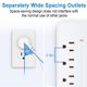 thumbnail image 4 of Protector contra sobretensiones para tira de alimentación con 8 salidas, 4 puertos USB y cable de alimentación de 4 pies, reutilizable, duradero, seguro, protector contra sobretensiones, salida de pro, 4 of 11