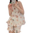 thumbnail image 4 of Costume de Vêtements de Nuit pour Femmes, Ensemble Pyjama pour Femmes Ensemble Pyjama Mignon Ensemble Pyjama Ensemble Habilement Conçu, 4 of 5