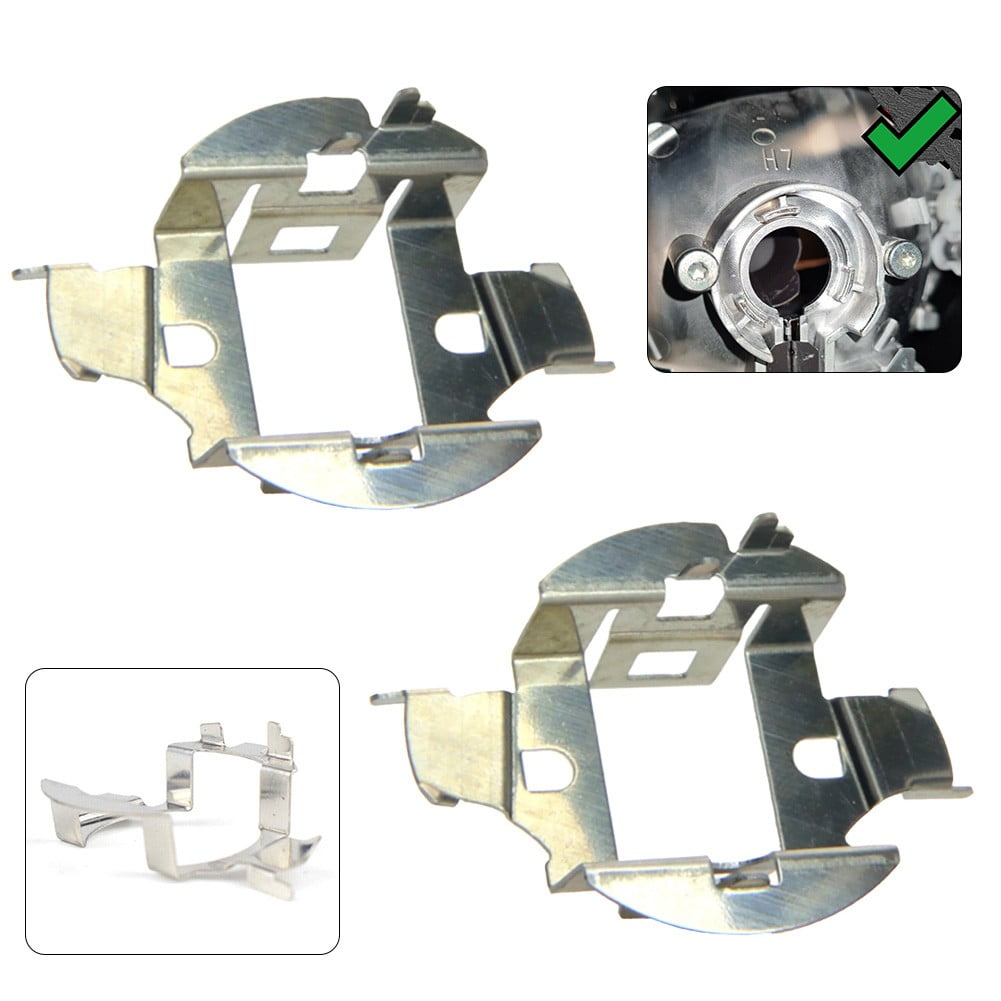 2x H7 HID Headlight Bulb Light Retainer Clip Adapter Holder For